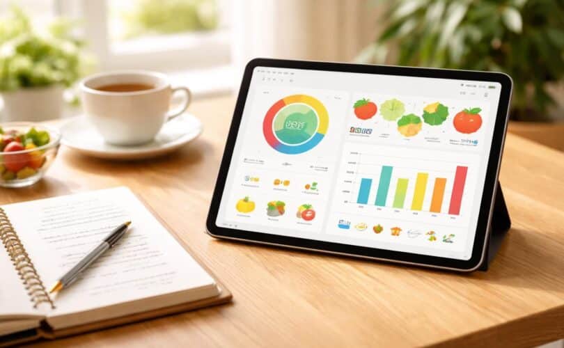 suivez facilement vos objectifs nutritionnels et votre santé grâce à un journal pratique sur ipad. optimisez votre bien-être au quotidien avec notre application dédiée.