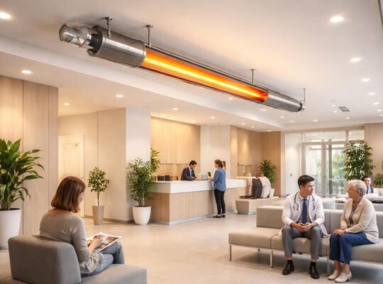 découvrez le tube radiant gaz, une solution idéale pour un confort thermique régulier dans les centres médicaux, assurant une température optimale pour un accueil agréable et sécurisé.